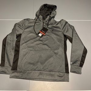 Spyder Active ProWeb size L Gray 1/4 Zip Hooded Sweatshirt Hoodie Men's NWT 88$